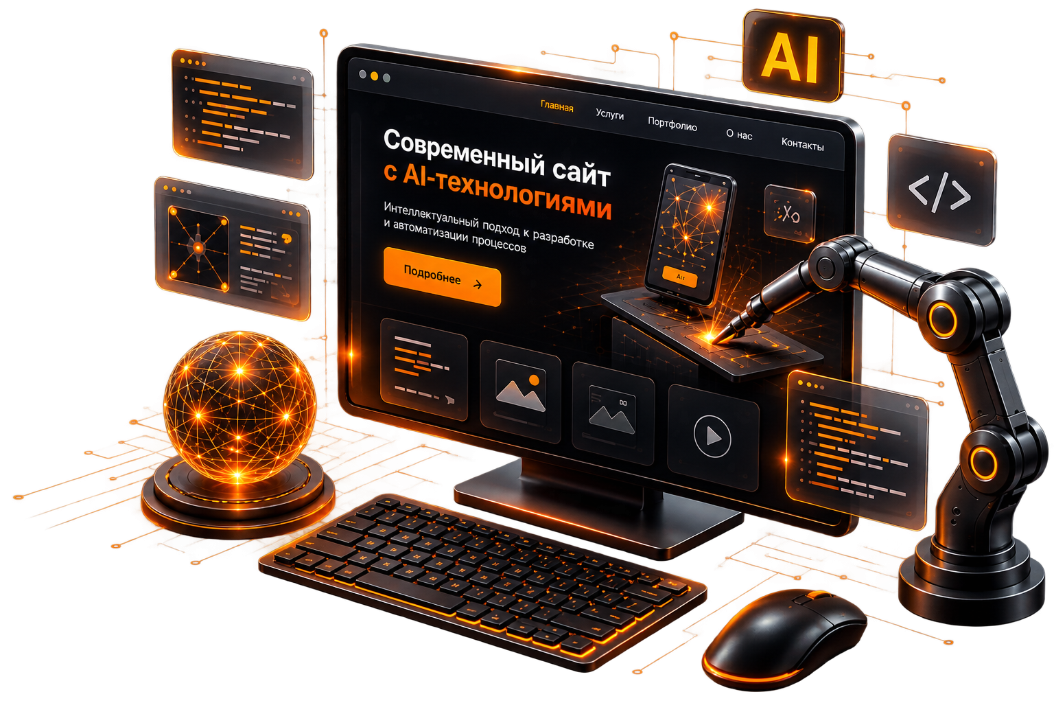 Разработка сайтов любой сложности. От визитки до маркетплейсов