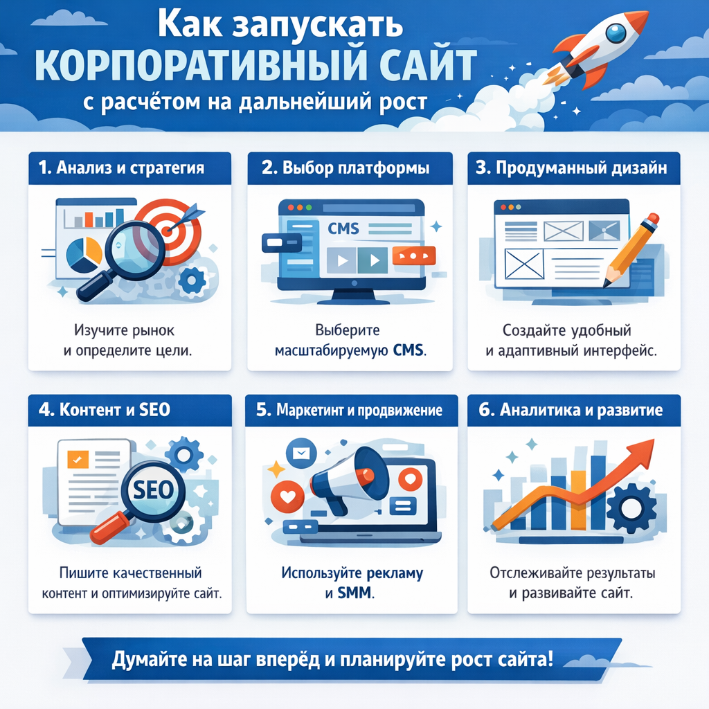 Как запускать корпоративный сайт с расчётом на дальнейший рост